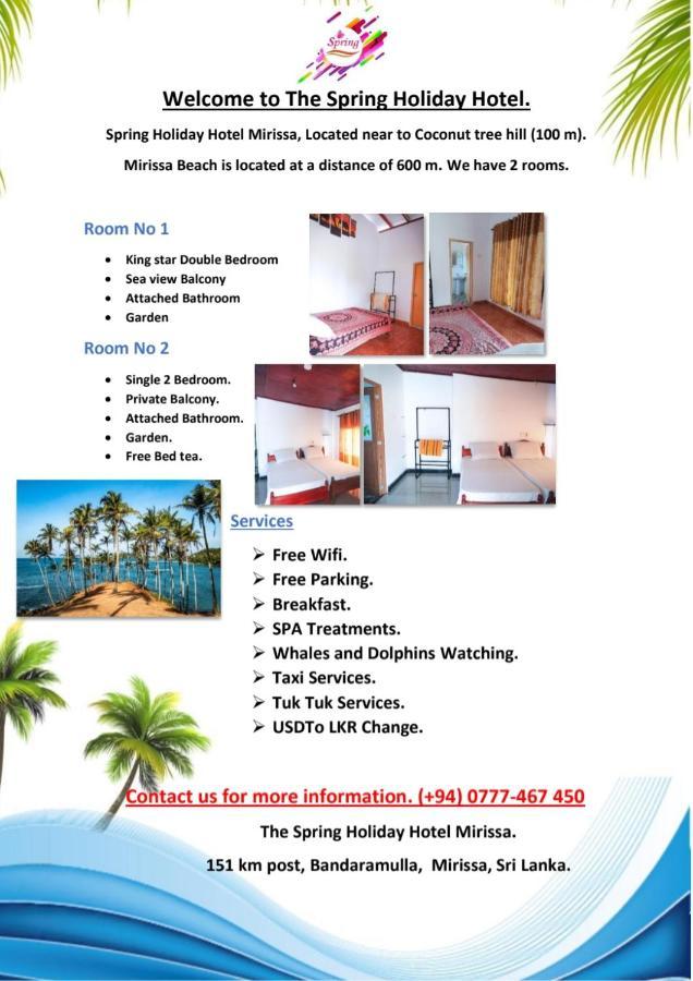 The Spring Holiday Hotel Mirissa Bagian luar foto